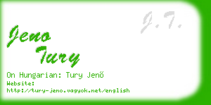 jeno tury business card