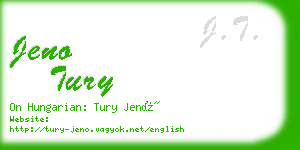 jeno tury business card